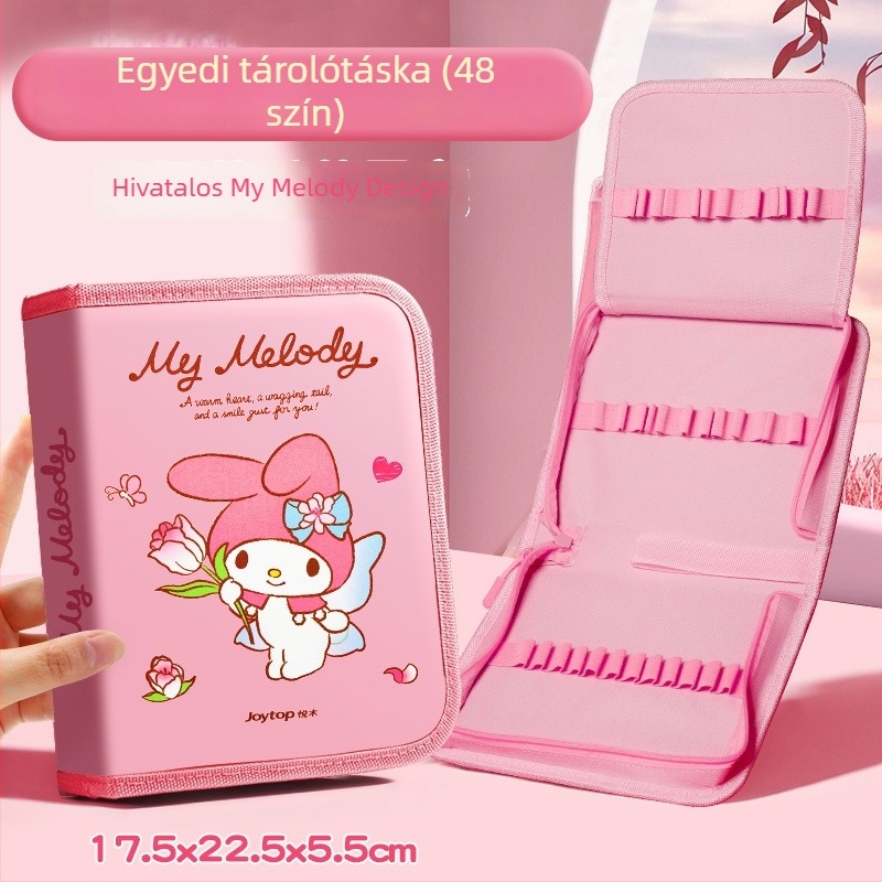 Sanrio 24 színű akrilfilctollak tároló táska gyerekeknek