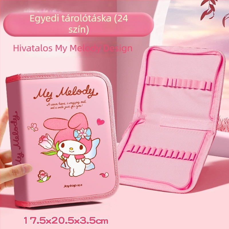 Sanrio 24 színű akrilfilctollak tároló táska gyerekeknek