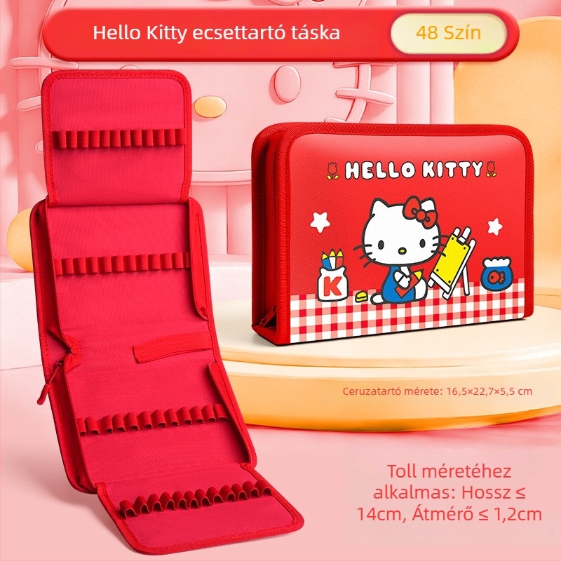 Sanrio 24 színű akrilfilctollak tároló táska gyerekeknek