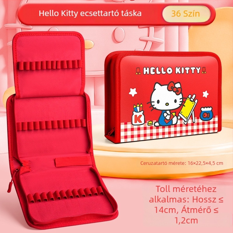 Sanrio 24 színű akrilfilctollak tároló táska gyerekeknek