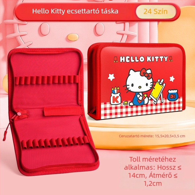 Sanrio 24 színű akrilfilctollak tároló táska gyerekeknek