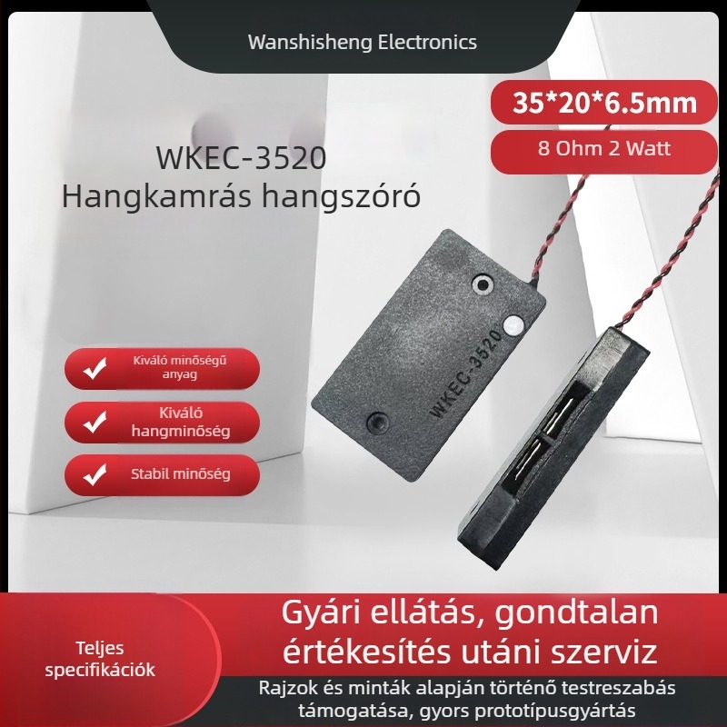 WKEC-3520 Oldalsó hangkamra hangszóró, 8 Ω, 2 W, tiszta hangzás és stabil teljesítmény
