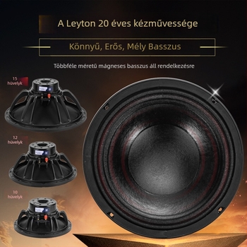 Neodínium-mágneses Line-Array mélyhangfal, 10/12/15 hüvelyk, 500 W színpadi használatra