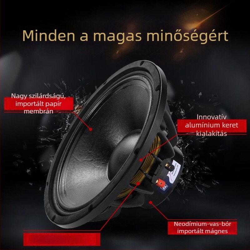 Neodínium-mágneses Line-Array mélyhangfal, 10/12/15 hüvelyk, 500 W színpadi használatra