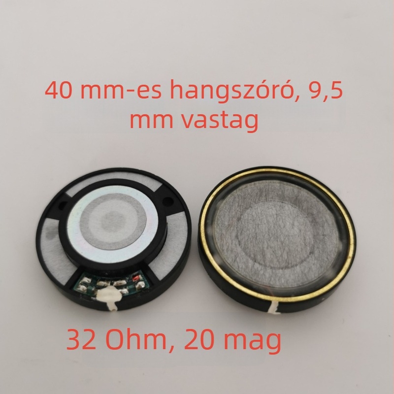 40 mm-es fejhallgató selyem-diaphragmával, koaxiális hangrendszerrel és koaxiális kompozit kialakítással