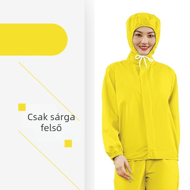 Fehér, vékony, légáteresztő munkaruha készlet élelmiszeripari üzemhez