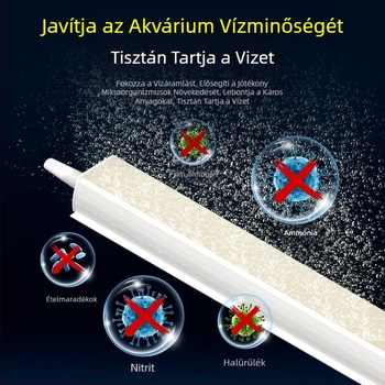 Akvarisztikus oxigén buborék készlet: buborék szalag, buborék zuhatag, buborék kövek, nano levegő lemez, táj dekoráció, levegőfüggöny, oxigénpumpa