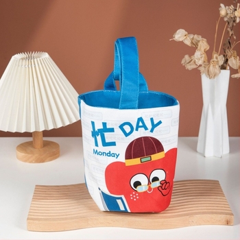 Vállon átvethető vászon bucket táska, cilindrikus formájú, alkalmi utazásokhoz és kiruccanásokhoz