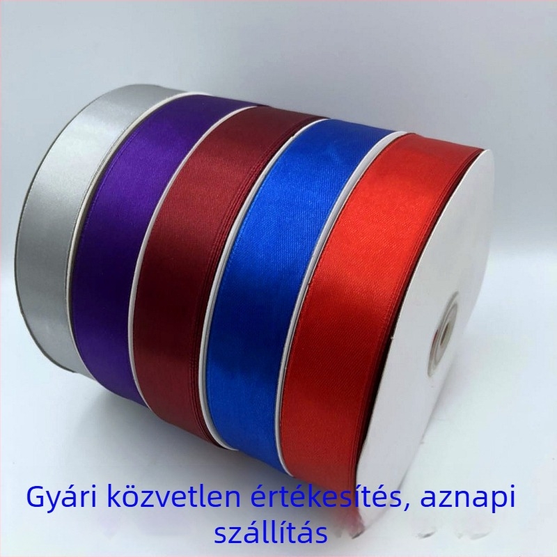 Gyümölcsmotívumos szalag ajándéktárgyak és virágcsokrok csomagolásához, 2.5 cm szélesség, satin szalag torták díszítéséhez