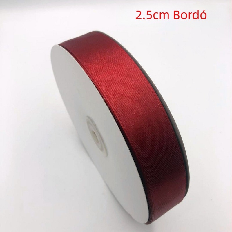 Gyümölcsmotívumos szalag ajándéktárgyak és virágcsokrok csomagolásához, 2.5 cm szélesség, satin szalag torták díszítéséhez