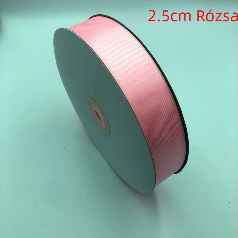 Gyümölcsmotívumos szalag ajándéktárgyak és virágcsokrok csomagolásához, 2.5 cm szélesség, satin szalag torták díszítéséhez