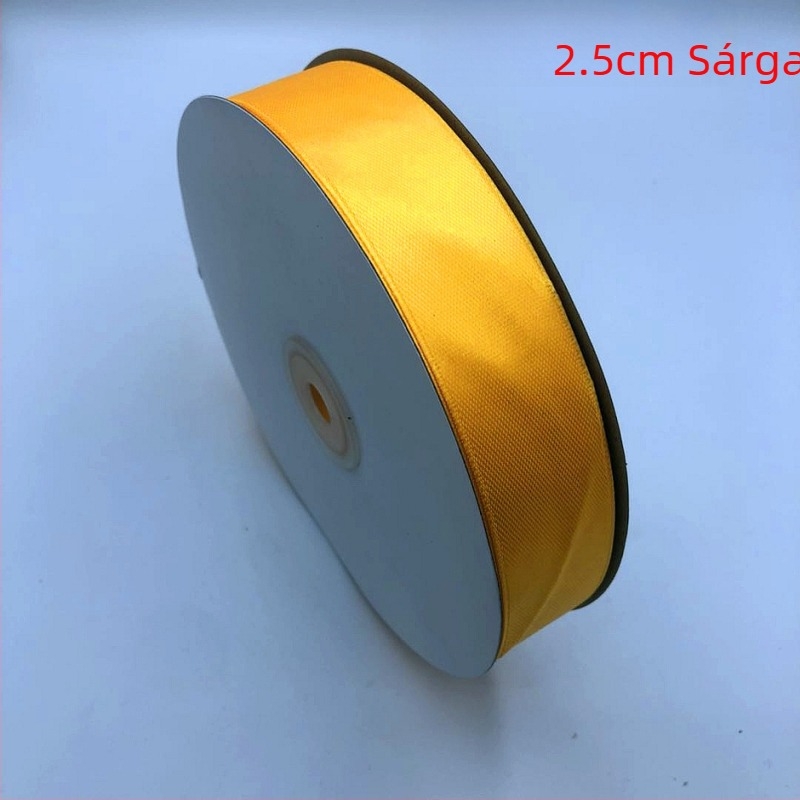 Gyümölcsmotívumos szalag ajándéktárgyak és virágcsokrok csomagolásához, 2.5 cm szélesség, satin szalag torták díszítéséhez