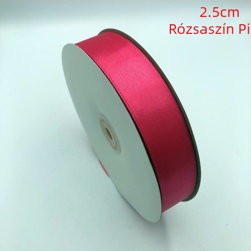 Gyümölcsmotívumos szalag ajándéktárgyak és virágcsokrok csomagolásához, 2.5 cm szélesség, satin szalag torták díszítéséhez