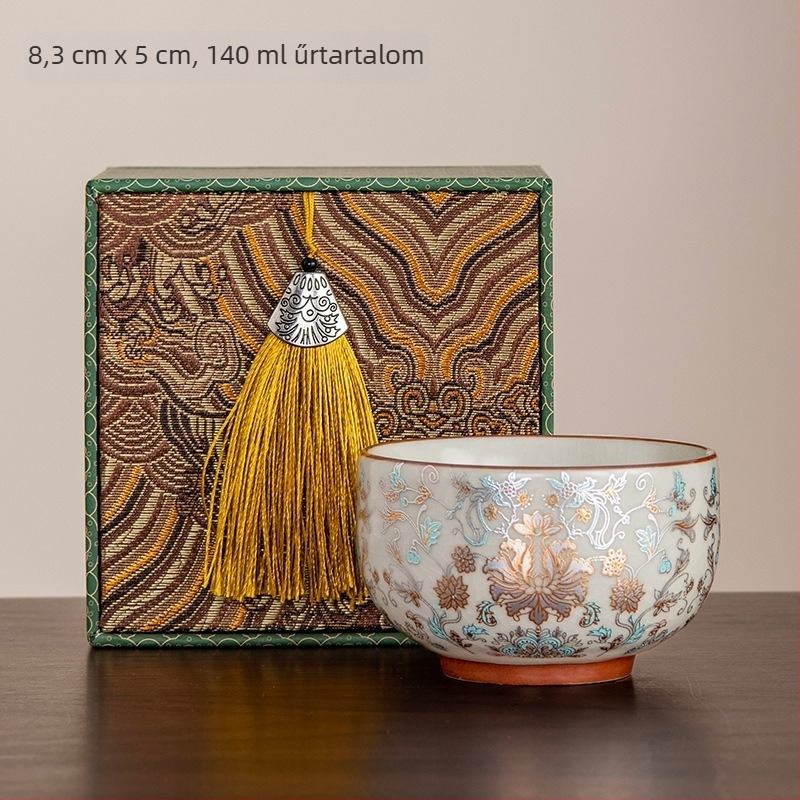 Új kínai stílusú Arhat pohár porcelánból, felületi glaszúrozott díszítéssel, otthoni használatra