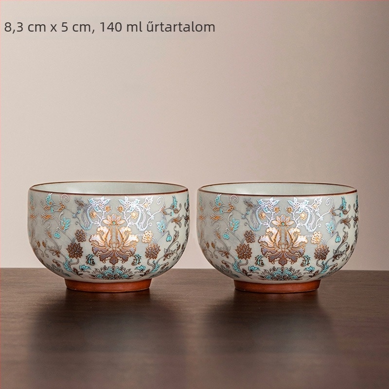 Új kínai stílusú Arhat pohár porcelánból, felületi glaszúrozott díszítéssel, otthoni használatra