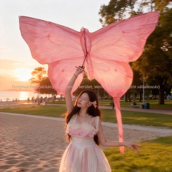 Kék pillangó sárkány fotózáshoz, gyerekeknek és felnőtteknek, őszi fotózás.