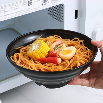 Japán stílusú ramen tál kanállal, égésgátló, nagy méretű forróleveses tál, kúpos forma, otthoni és professzionális használatra