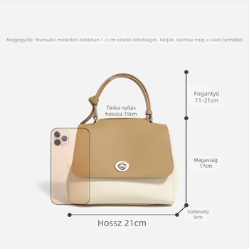 2026 új stílusú színblokkolt tehénbőrből készült kézitáska, trendi crossbody, texturált mindennapi váll-táska, valódi bőr