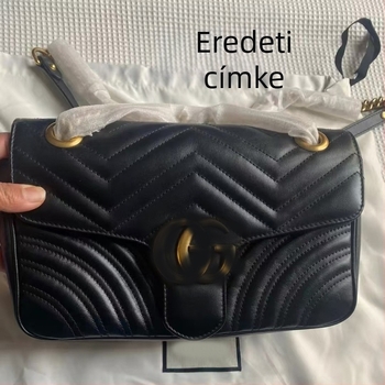 Női valódi bőrből készült táska, 2025-ös új modell, Mammon láncos váll-táska, gyémántvarrásos crossbody, mini, négyszögletes