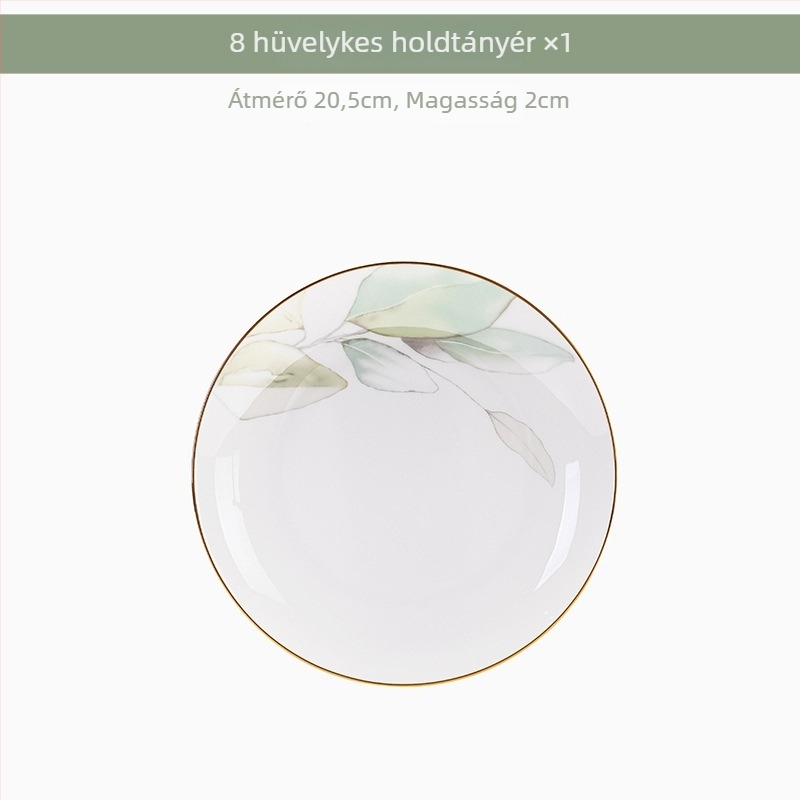Porcelán étkészlet tálakkal és tányérokkal virágos mintával, mikrohullámú sütőben használható, mázas felület, két méret 11–12 cm és 15–16 cm, ideális ajándék