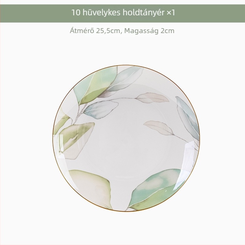 Porcelán étkészlet tálakkal és tányérokkal virágos mintával, mikrohullámú sütőben használható, mázas felület, két méret 11–12 cm és 15–16 cm, ideális ajándék