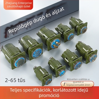 Repülési csatlakozó, férfi és női, ipari aljzat Y2M, 2/3/4/5/7/10/14 maggal, kattanó csatlakozó