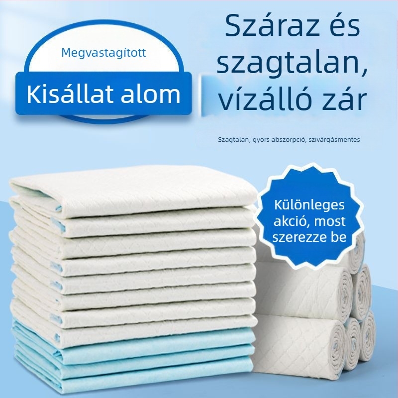Sűrített háziállat pelenka alátét kutyáknak és macskáknak, nedvszívó