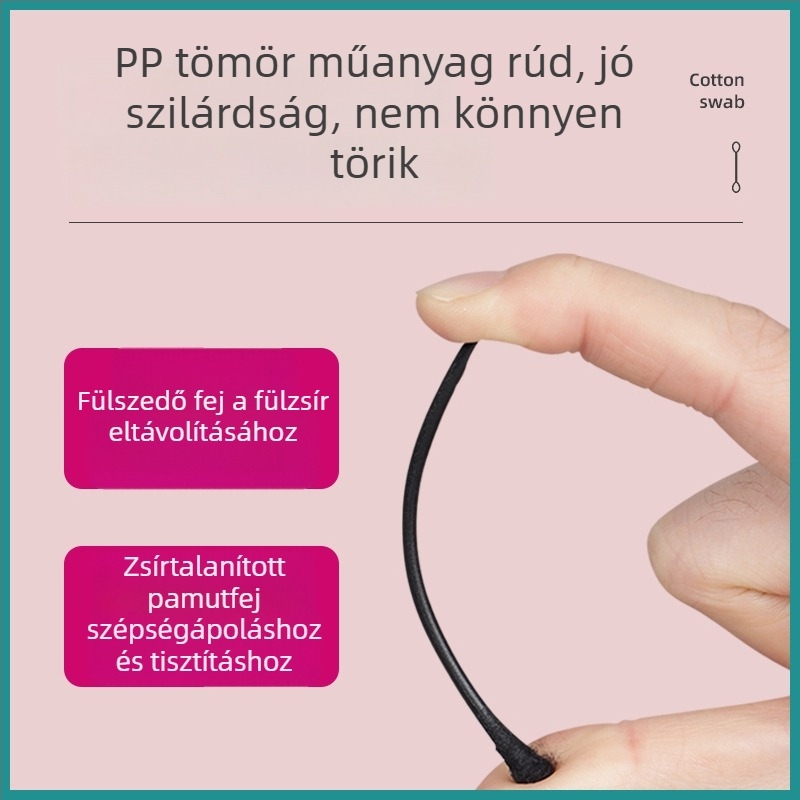 2–az–1-ben fül tisztító készlet gyerekeknek – fülkanál és vattapálcikák fejével