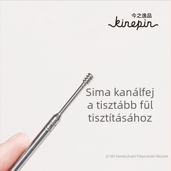 Rozsdamentes acél fülkanál készlet különböző típusokkal otthoni napi fülcsatorna tisztítására