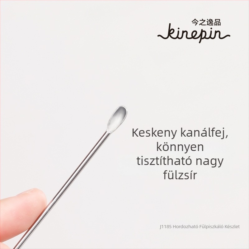 Rozsdamentes acél fülkanál készlet különböző típusokkal otthoni napi fülcsatorna tisztítására