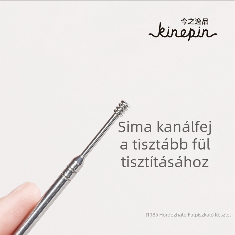 Rozsdamentes acél fülkanál készlet különböző típusokkal otthoni napi fülcsatorna tisztítására