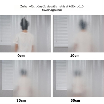 Megvastagított PEVA selyem zuhanyfüggöny, vízálló és penészmentes, fürdőszobai válaszfal mágneses rögzítéssel