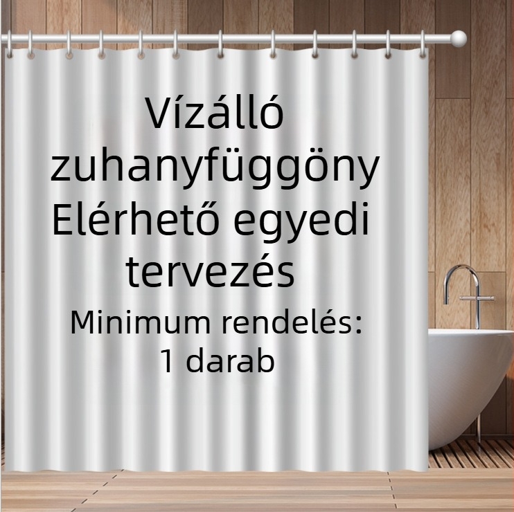Személyre szabott vízálló zuhanyfüggöny digitális nyomtatással – modern minimalist stílus