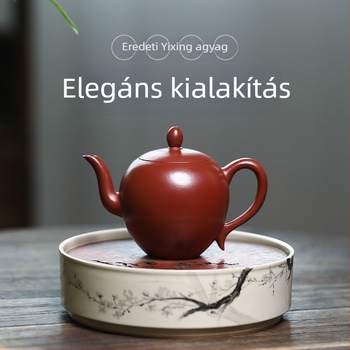 Yixing nyers lila homok teáskanna, kézzel készült Da Hong Pao Kung Fu, Meiren vállformájú