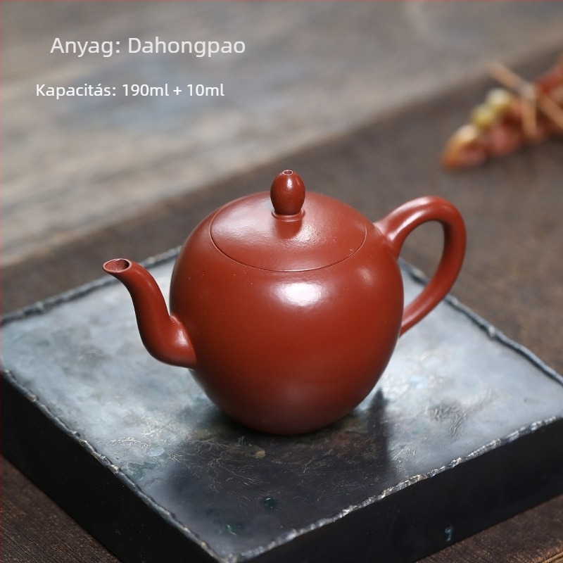 Yixing nyers lila homok teáskanna, kézzel készült Da Hong Pao Kung Fu, Meiren vállformájú