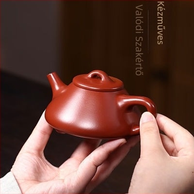 Yixing lila agyag teáskanna, kézzel készített, Da Hong Pao, 130 ml
