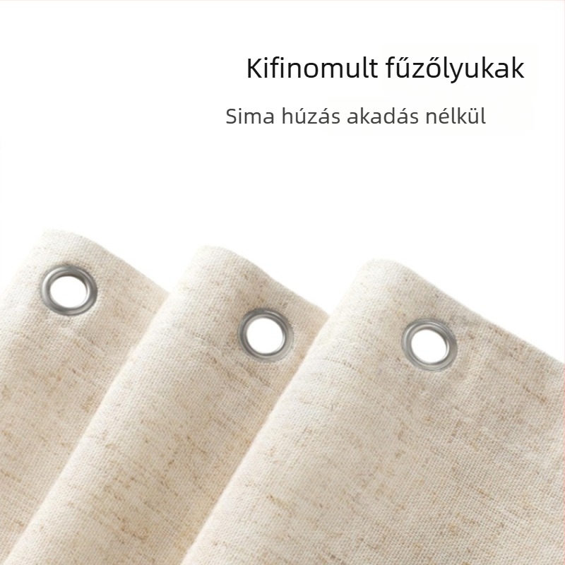 Új egyszínű zuhanyfüggöny lenhatású poliészter anyagból, fürdőszobába, válaszfal-függöny.