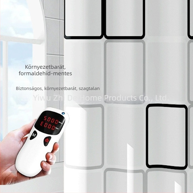 PEVA zuhanyfüggöny, vastagított vízvédelmi válaszfal a fürdőszobában, minimalist stílus, nagy kockás mintázat