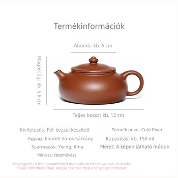 Yixing lila agyag teáskanna, kézzel készített, prémium retro stílusú teáskészlet