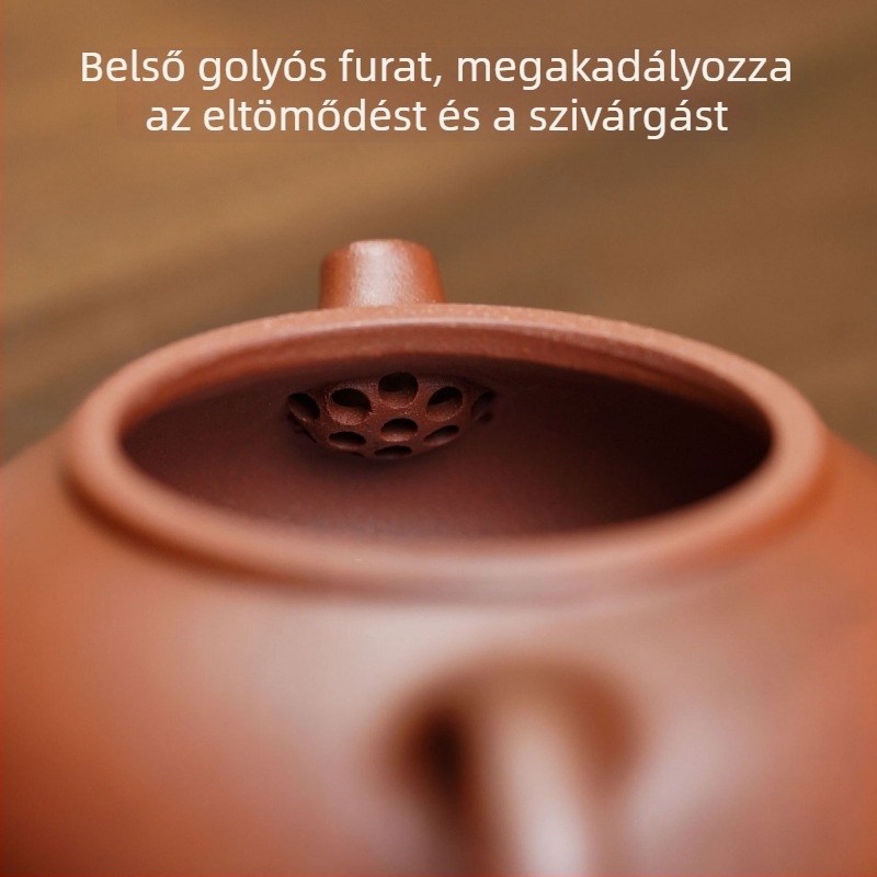 Yixing lila agyag teáskanna, kézzel készített, prémium retro stílusú teáskészlet
