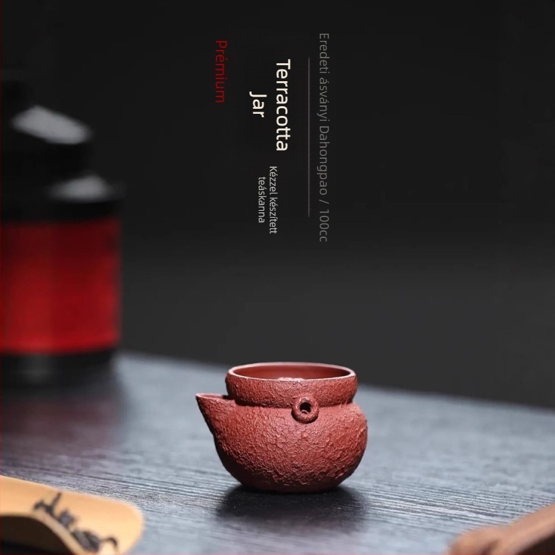 Yixing lila agyag teáskanna, mini kincses üveg, kézzel készített, 70 ml