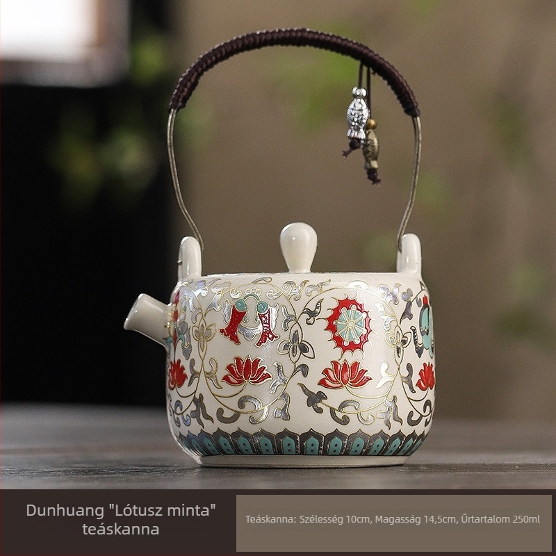 Ru porcelán teáskészlet gaiwan-nal, retro kerámia