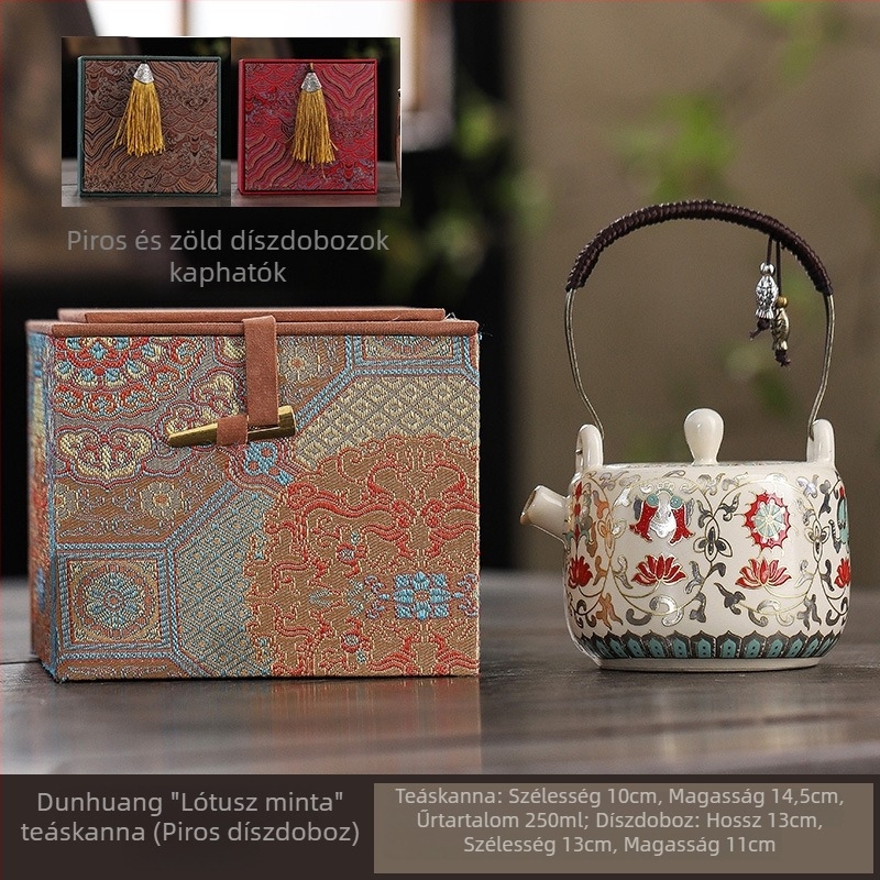 Ru porcelán teáskészlet gaiwan-nal, retro kerámia