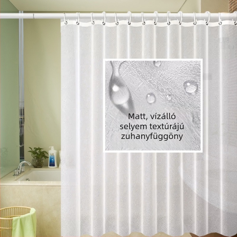 3D selyemmintás zuhanyfüggöny, modern minimál stílusú nordic, száraz–nedves elválasztás