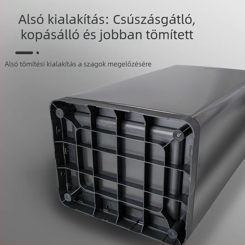 Rozsdamentes acél tea-utómaradék gyűjtő, nagy kapacitású irodai használatra, szűrővel a tea‑utómaradványokhoz