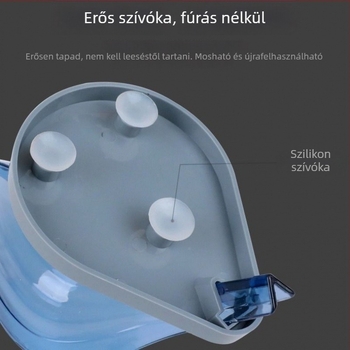 Levél alakú szappantartó szívókoronggal a fürdőszobába, fúrás nélkül, lefolyó