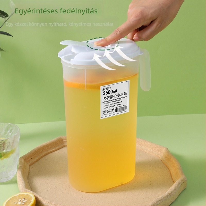 Nyári háztartási nagy kapacitású, hőálló, élelmiszer-minőségű hidegvíz-kanna gyümölcslevek és teák készítéséhez, hideg áztatáshoz.