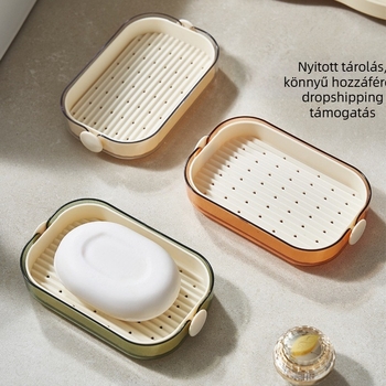 Nagy kétszintes szappantartó tálcával, fürdőszobai pultokra
