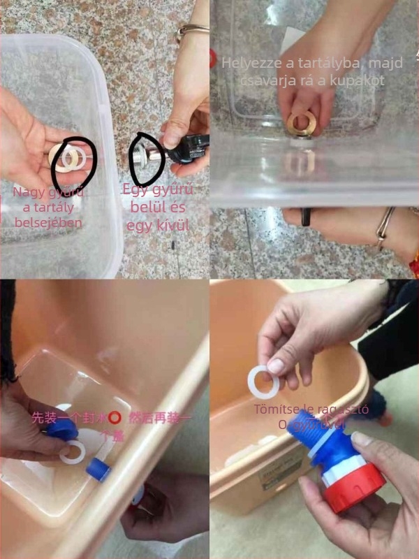 10 literes víztartó vödör csappal és teázóasztallal
