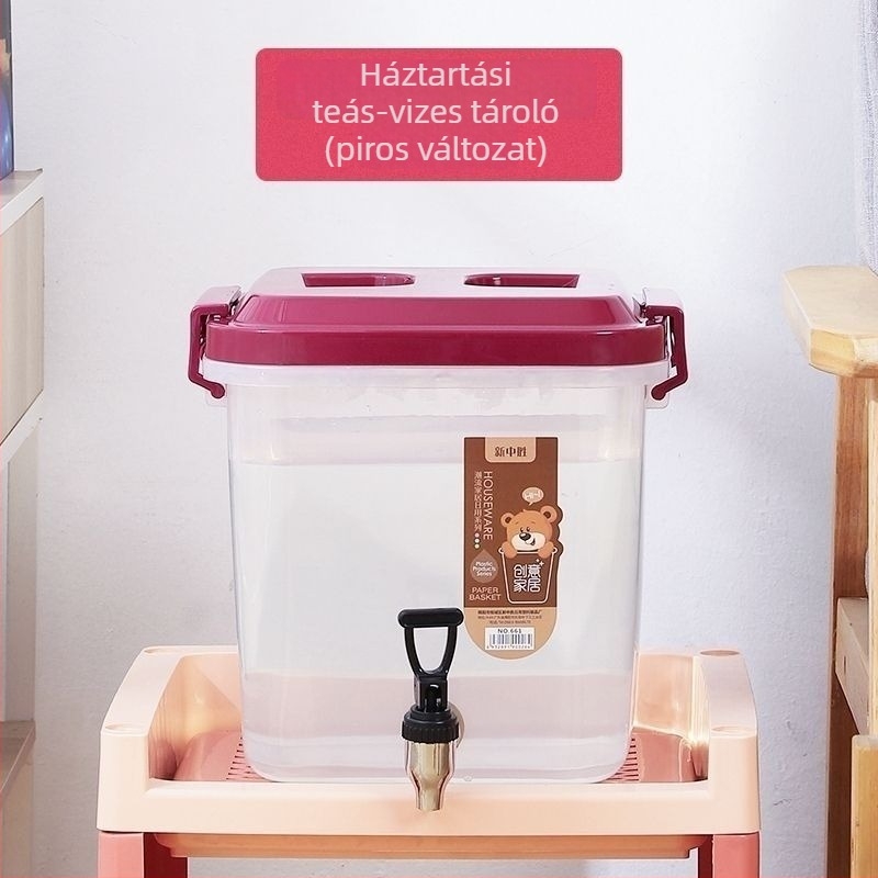 10 literes víztartó vödör csappal és teázóasztallal